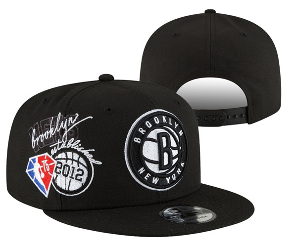 Brooklyn Nets Stitched Snapback 75th Anniversary Hats 027